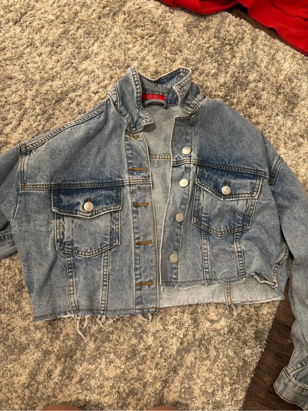 Cropped Light Blue Denim Jacket - Women